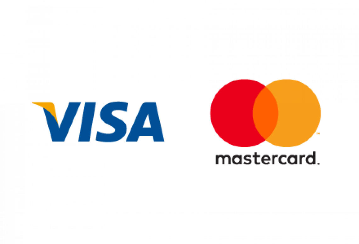 We accept Visa and Mastercard